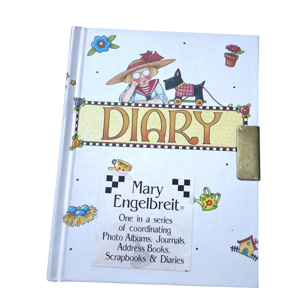 Vintage 1995 Mary Engelbreit Small Locking Diary Journal No Key Unused